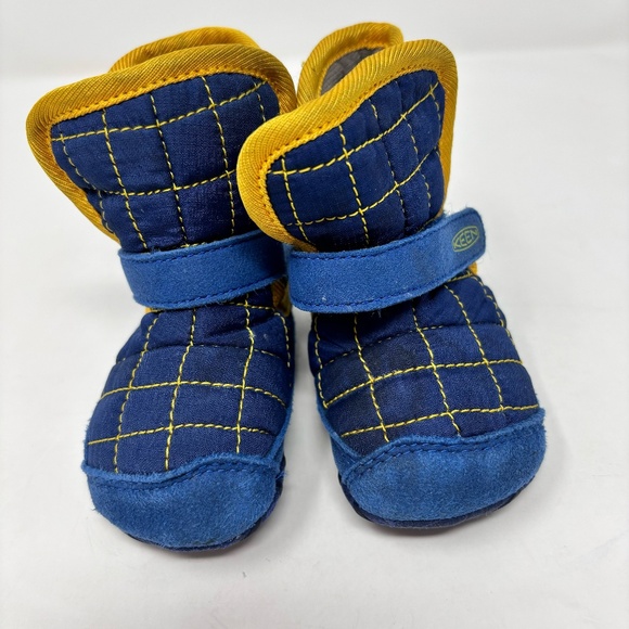 Keen Kids Blue and Yellow Slippers - Picture 1 of 5